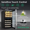 Wine Cooler Refrigerator Wine Refrigerator 33 Bottles Dual Zones 16 Inch Mini Wine Fridge 6