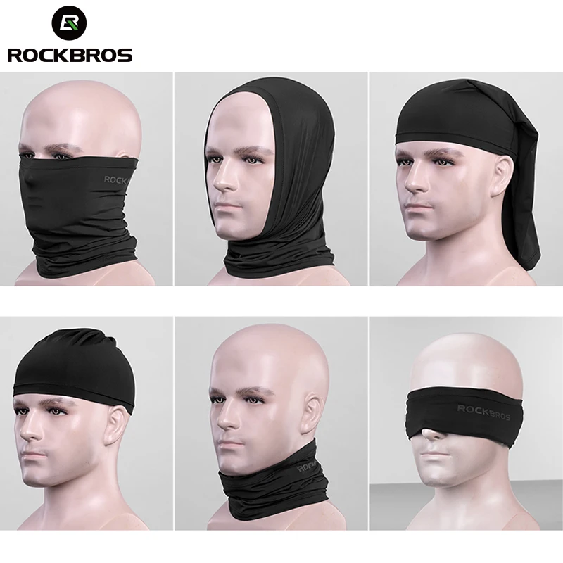 ROCKBROS Cycling Bike Bicycle Absorb Sweat Riding Scarf Bandana Breathable Scarf Neck Gaiter Bike Bicycle Bandana Men Face Mask