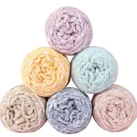 1Pc 100g Colorful Velvet yarn for hand knitting Crochet Chenille yarn Thick line Crocheting slipper bag amigurumi blanket thread 1