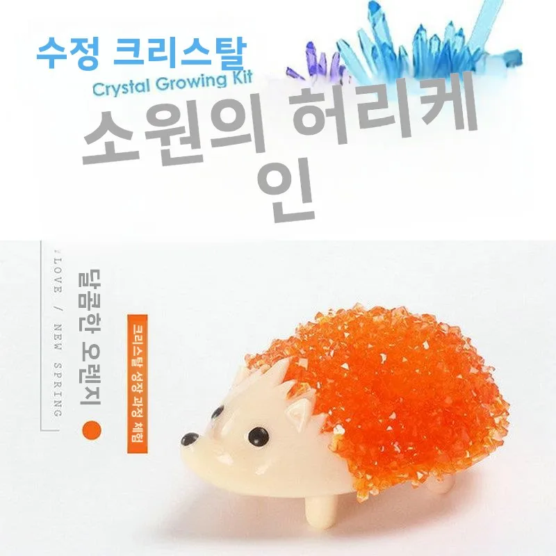 마법 크리스탈 고슴도치 장난감 DIY 재배 과학 실험 소원 성취 장식 새 모델 선물 유리 예술 공예