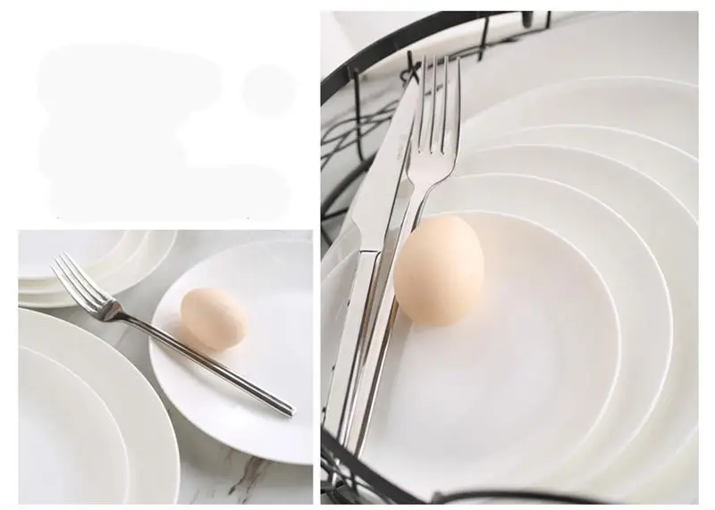 5.5 inch, plain white bone china sushi tray, porcelain dinner plates, a pottery cake dish, crystal clear dessert dishes