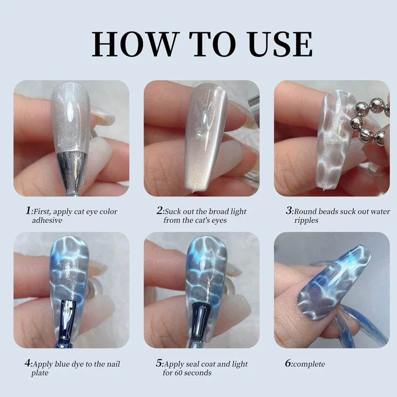 Nail Art Round Magnetic Bead Multi-Functional Powerful Magnet Cube Stones for Water Wave Ripple Cat Eye Design Manicure Tools magnetic nail art tools cat eye nail tool magnetic nail tools