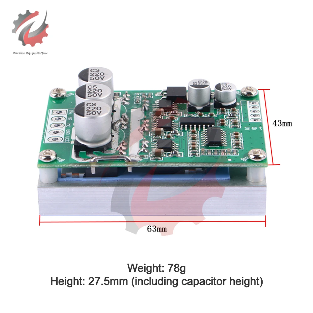 500W 15A Brushless Hall Free Motor Driver Board DC12-36V High Power Forward Reverse Speed Controller Control Switch Module 1PCS
