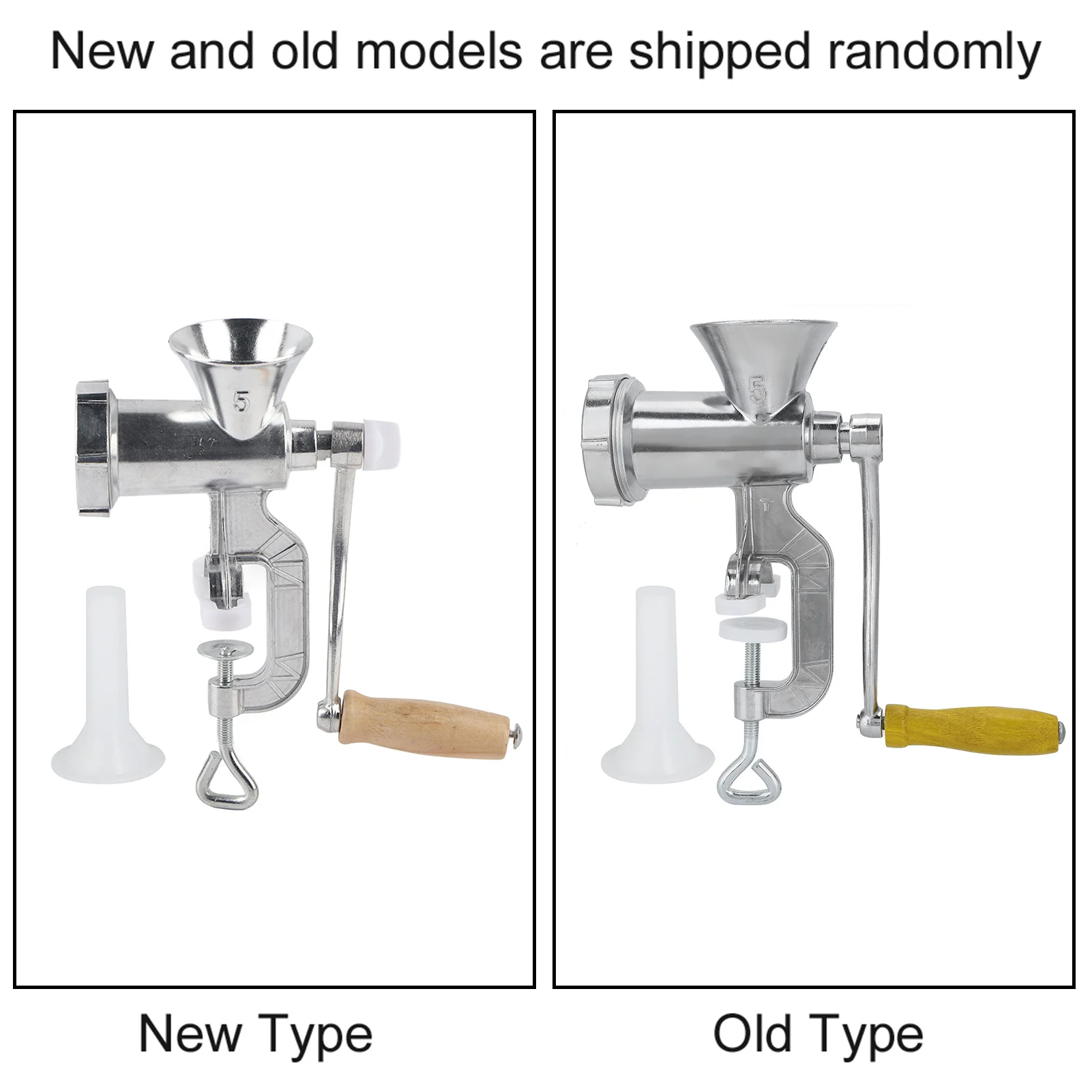 Manual Meat Grinder Silver Aluminum Alloy Powerful Home Sausage Kitchen Appliances Vegetable Chopper Pepper Supplies Mincer 6