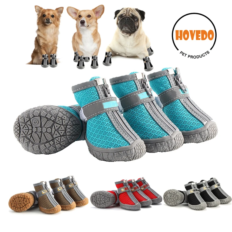 Pet Shoes 4pcs/set Waterproof Summer Anti-slip Rain Boots Breathable for Small Cats Puppy Dogs Socks Booties