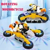 Electric Stunt Transformable Motorcycle Children Toy 360 Degree Rotating light Music Transformable Toy Car Christmas Gift 1