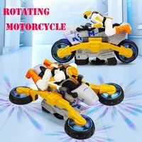 Electric Stunt Transformable Motorcycle Children Toy 360 Degree Rotating light Music Transformable Toy Car Christmas Gift 1