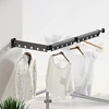 Household Clothing Drying Rack Wall Mount folding Drying Rack Balcony Bedroom Aluminum Alloy Towels Laundry Hanger Space Saver 4