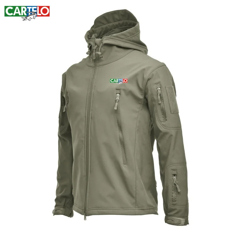 

Cartelo Trench Coat Men's Jacket Waterproof Military Hooded Jacket Casual Men's Outerwear Clothes 2022 Autumn Men's Jacket