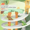 Electric Double Track Dinosaur Slide Dynamic Climbing Stairs Adventure Children Acousto Optic Educational Toy Kids Birthday Gift 5