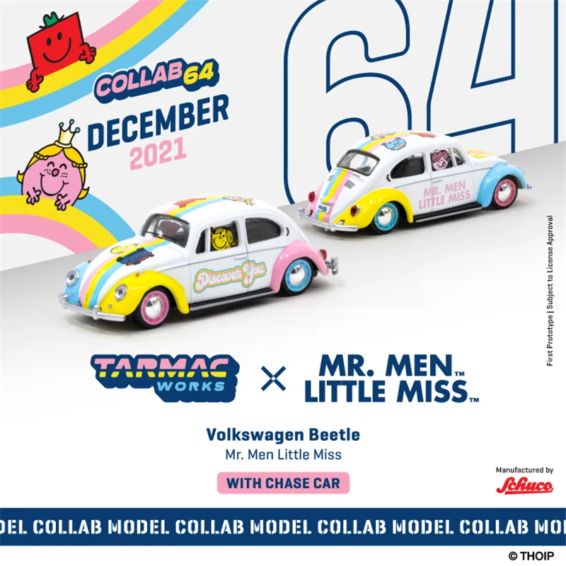Tarmac работает 1:64 VW Beetle Mr. Men &amp Little Miss модель автомобиля |