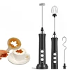 USB Rechargeable Milk Frother Mini Handheld Electric Foam Maker with 3 Speed Whisks for Latte Coffee Cappuccino
