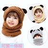 Winter Children Hat Plus Fleece Kids Caps Cartoon Hat For Girls Boys Scarf Thicken Cap Newborn Photography Baby Stuff 3
