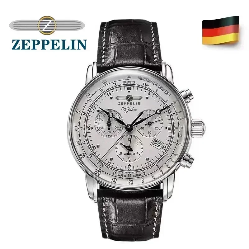 

Diskon Besar Jam Tangan Zeppelin Baru Jam Tangan Kuarsa Pria Bisnis Kulit Chronograph Multifungsi Tiga Mata Lari