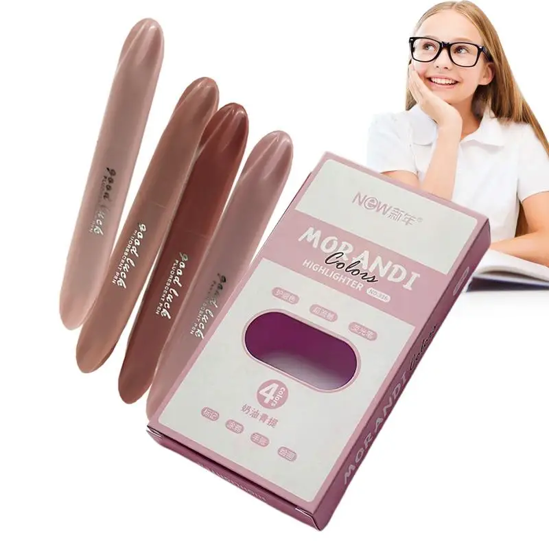 

4 шт., двусторонние хайлайтеры для глаз, с двойным наконечником