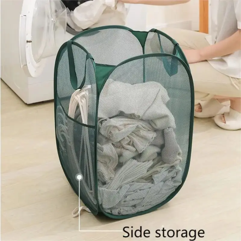 1pc Handy Laundry Hamper Foldable Lightweight Basket For Washing Clothing Storage