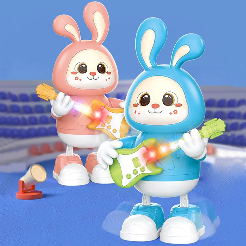 

Electric Guitar Toys For Children Toddler Bunny Pet Toys Robot Rabbit Dancing Sing Song Electronic Educational Learning Toys