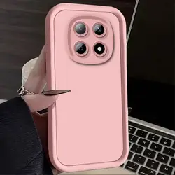Luxury Soft Matte Silicone Back Cover Phone Case - Redmi Note13Pro 5G (Pink)