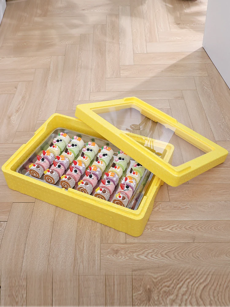 Transparent Thermal Box 27L Outdoor Commercial Stall Hot Food Tirsu Insulation Box for Picnic Barbecue Cam Travel