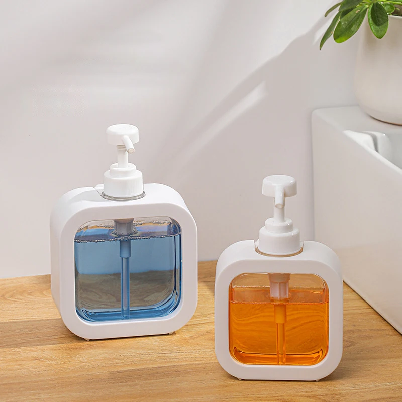 Soap Dispenser 1PC Large Capacity Transparent with Press Pump for Kitchen Bathroom Travel