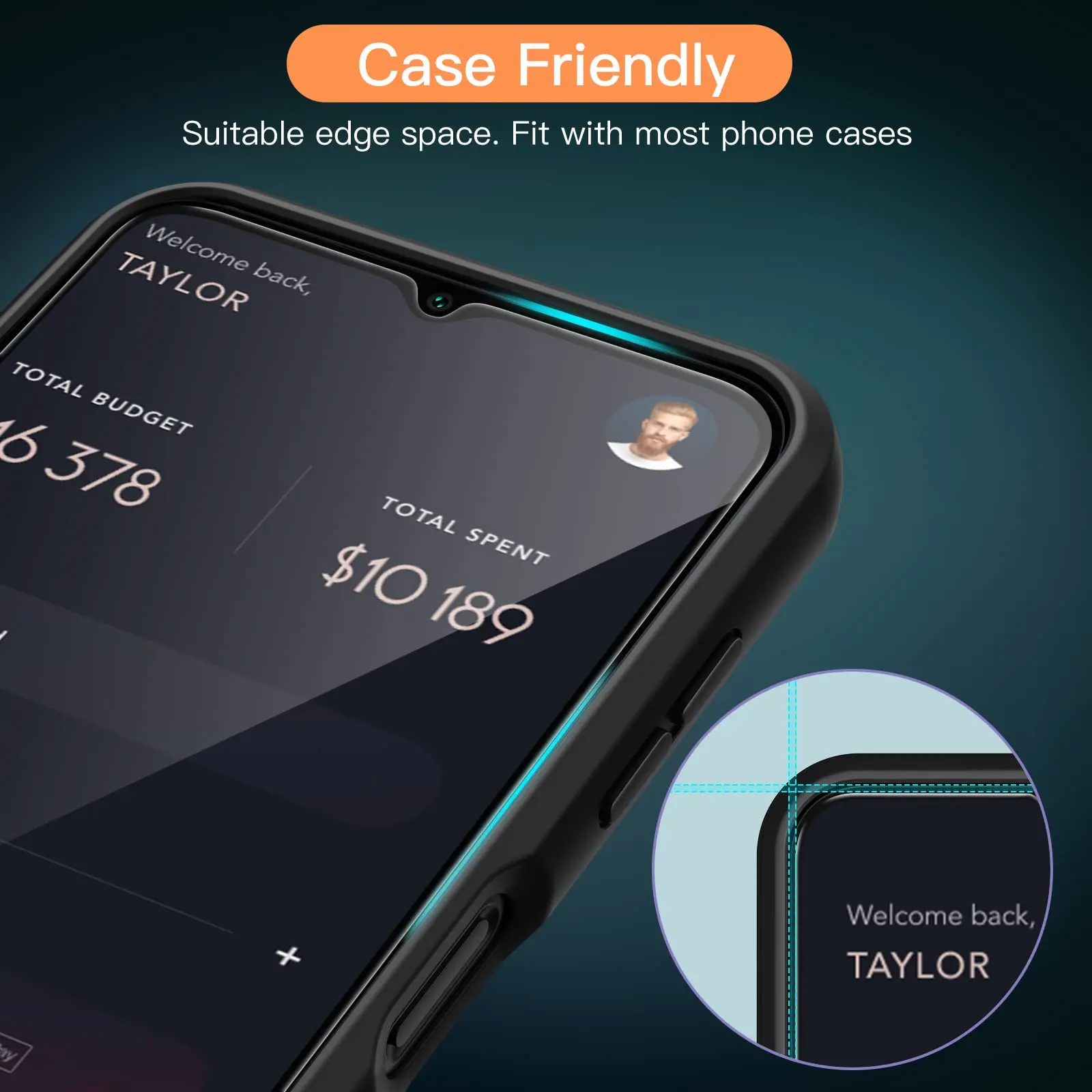 Ultra Clear Tempered Glass Screen Protector - 9H Hardness and Aluminum Reinforcement