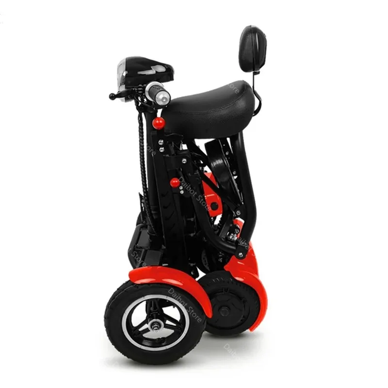 10 Inch Folding Adult Parents Child Electric Scooter 2 Seats 500W 36V Family Mobility Scooter 4 Wheels For Elderly With Basket
