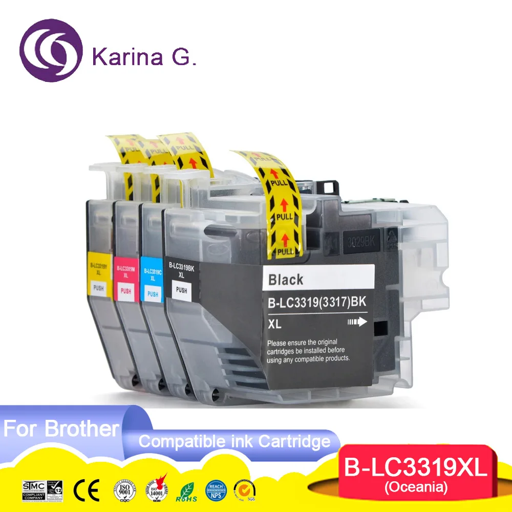 LC3319 LC3319XL Premium Compatible Color Inkjet Ink Cartridge for Brother MFC-J5330DW/MFC-J5730DW/MFC-J6530DW/MFC-J6730DW Printe lc3219xl lc3217 empty refill ink cartridge with chip for brother mfc j5330dw mfc j5930dw j5335dw j5730dw j6930dw j6935dw printer