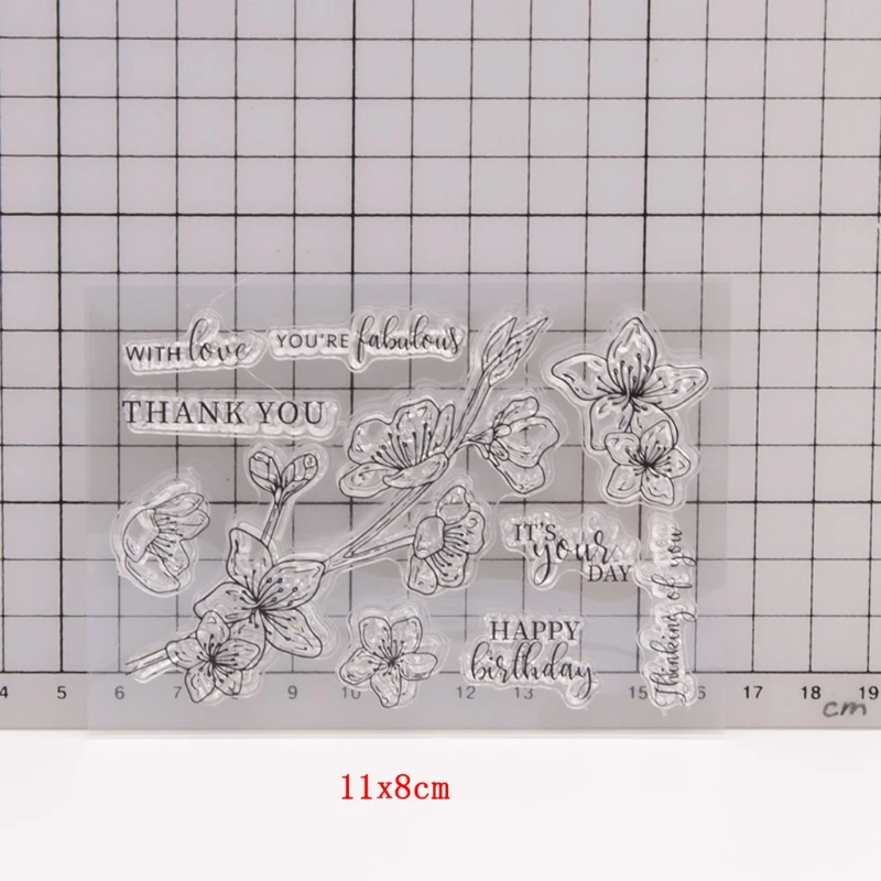 C63B Clear Stamp Branches Transparent Clear Silicone Stamp/Seal for DIY Scrapbooking Cards Making clear stamps,clear rubber stamps