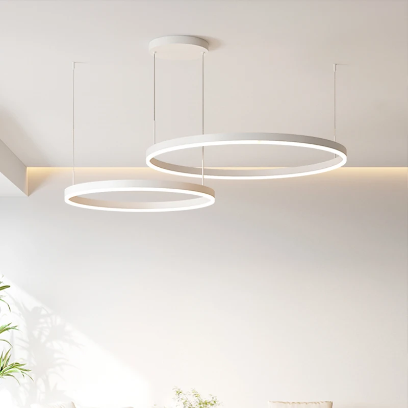 LED Ceiling Light Modern LED Living Room Chandelier White/Gold Ring Ceiling Light For Dining Room Bedroom Kitchen Lustre Home Indoor Lighting