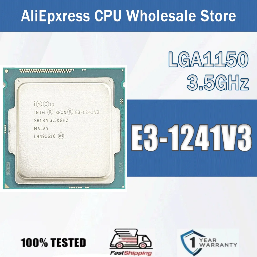 Intel Xeon E3-1241V3 3,5 GHz Quad-Core Acht-Thread 80 W E3 1241 V3 Computer CPU Prozessor Server E3 1241V3 Paket LGA 1150