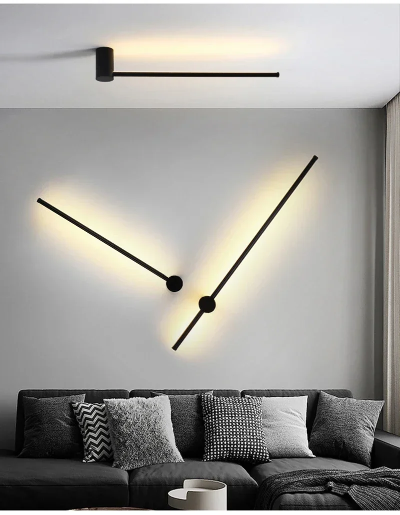 Description Picture 6 of itemModern LED wall lamp 6W 9W 12W 20W long strip wall lights sconces indoor lighting home decor living room bedroom corridor stair