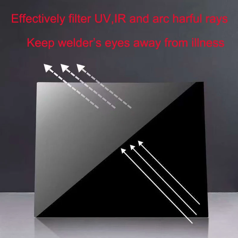 Dark Welding Glass Replacement Lens – Advanced Passive Filter Plate, Adjustable Shade Levels