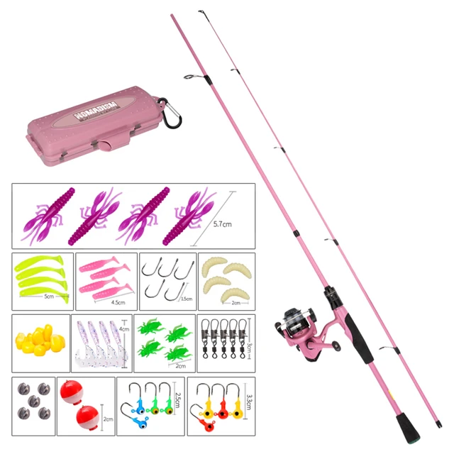 1.82m Carbon Straight Fishing Rod and 5.2:1 Reel Combo Kit with Fishing  Hooks and Lures Kit - AliExpress