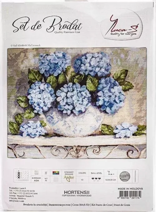 

Luca S _ 573 Гортензия посчитана вышивку крестиком 11CT 14CT 18CT 25CT 28CT китайские наборы для вышивки крестиком Сделай Сам наборы для вышивки