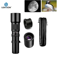 Lightdow Manual Telephoto Lens 500mm F8.0 with 2X Converter for Nikon D3400 D500 D7200 D5500 D750 D5300 Canon 60D 77D Cameras