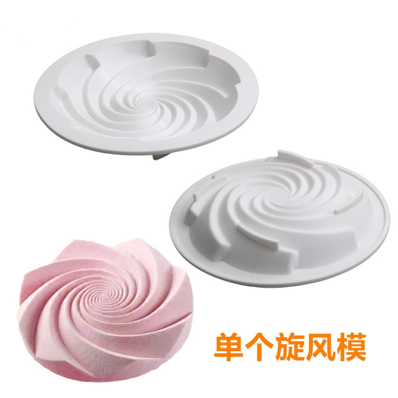 

Whirlwind Silicone Cake Mold Decorating Tools Non-Stick Pastry Pan Party Mousse Dessert Baking Mould Kitchen Bakeware