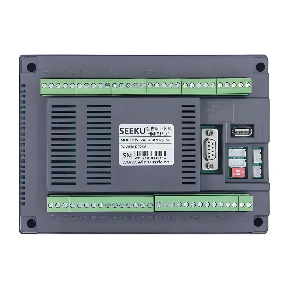 7 Inch HMI with FX3U HMI PLC All in One Integrated PLC-HMI Combo with RS485 PLC supports Mitsubishi GX developer or GX works 2 hmi touch screen,plc modules