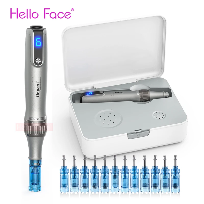 Dr. Pen M8S Microneedling Pen with 12 Replacement Cartridges Wireless Derma Microneedle Pen Kit Professional Skin Care Tools