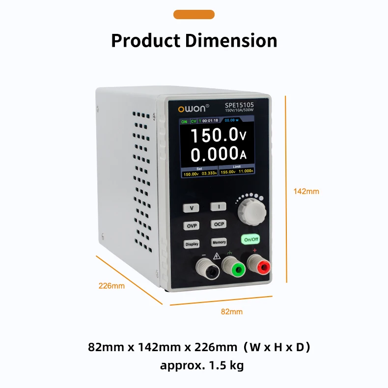 SPE15054 SPE30054 Programmable DC Power Supply 150V 300V 500W Portable Laborator