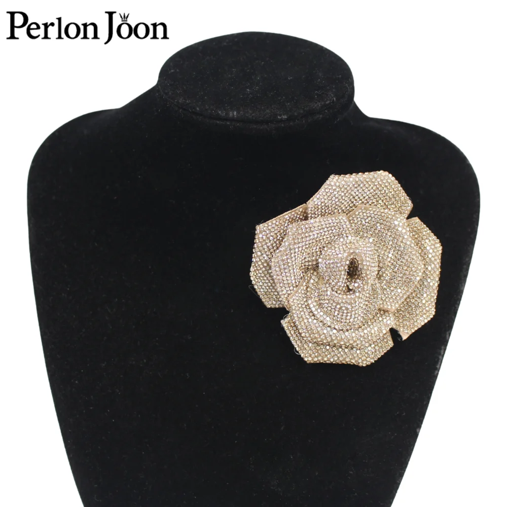Kristall Strass Rosen Gold Beige Schwarz für DIY künstlichen Rosen strauß Hochzeits dekorationen Kleidung Näh zubehör yhx101 – Detail 2