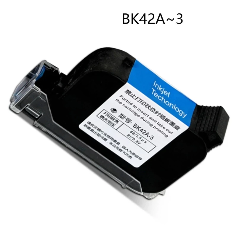 BK42A-3 Quick Drying Cartridge 12.7mm Handheld Inkjet Printer 42ml Solvent Cartridge for Unencrypted Printers