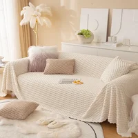 Blanket for Live Room Couch Cover Armchair Warm Soft Sofa Cover Slipcover Fleece Sofa Towel 1
