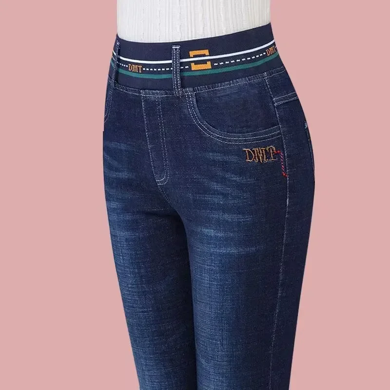 Jeans Taille Haute Femme Denim Pantalon 2018 Nouveau Lavage De Neige