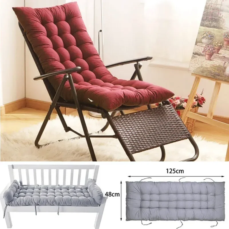 

Winter Foldable Thicken Pillow Cushion Double-sided Chair Cushion Soft Warm Recliner Chair Seat Mat Long Cushions Home Decor