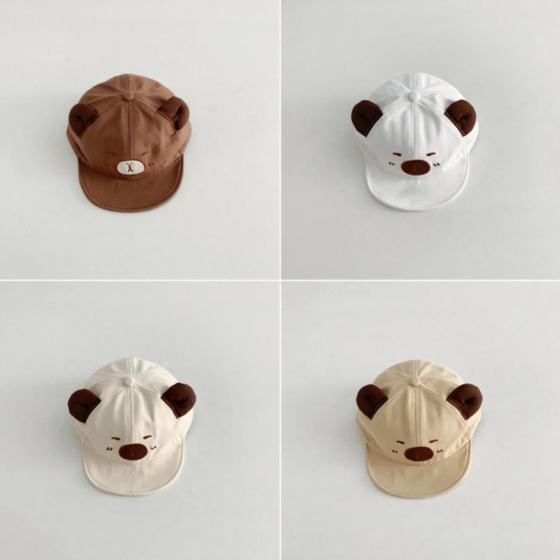 Lovely Capybara Sun Hat Soft Brim Baby Baseball Caps Windproof for Infants And Toddler Ages 1 Year to 4 Years A2UB