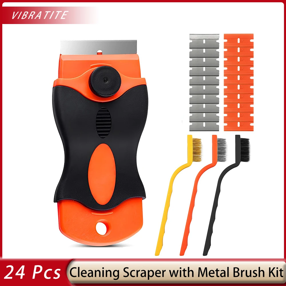 

Набор скребков для керамической варочной панели, комплект из 22 скребков для керамической варочной панели, стеклянный скребок с 10 лезвиями из углеродистой стали и 10 пластиковыми лезвиями, скребок для чистки