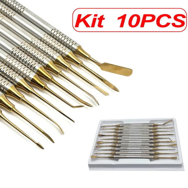 10Pcs Dental Periosteal Elevator Separator Peristeel Splitter Tool for Reflecting and Retracting Implant Kit