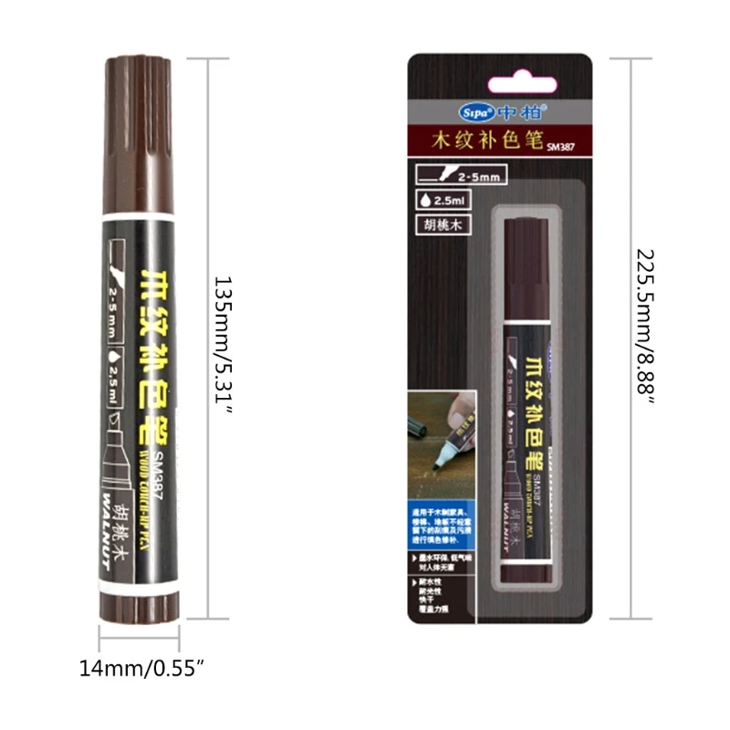 Furniture Markers Touch up, Wood Furniture Repair Tool, Wood Scratch Repair Pen for Stains Scratches Hardwood Floors