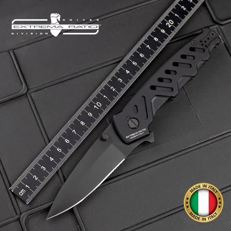 CAIMANO NERO-N690 Steel Tactical Type Folding Knife Handy Mini knife Emergency rescue tool Mountaineering hunting survival knife 2