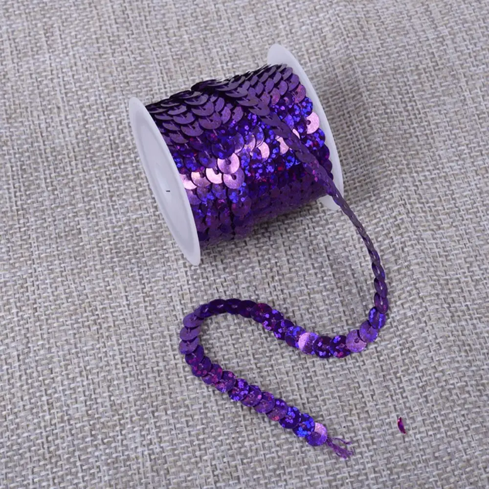 Colorful PVC Sequins Trims 6mm Round Shiny Garment Craft Accessory